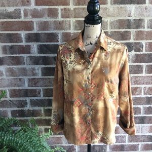Chico’s Faux Suede Shirt Size 1 Medium